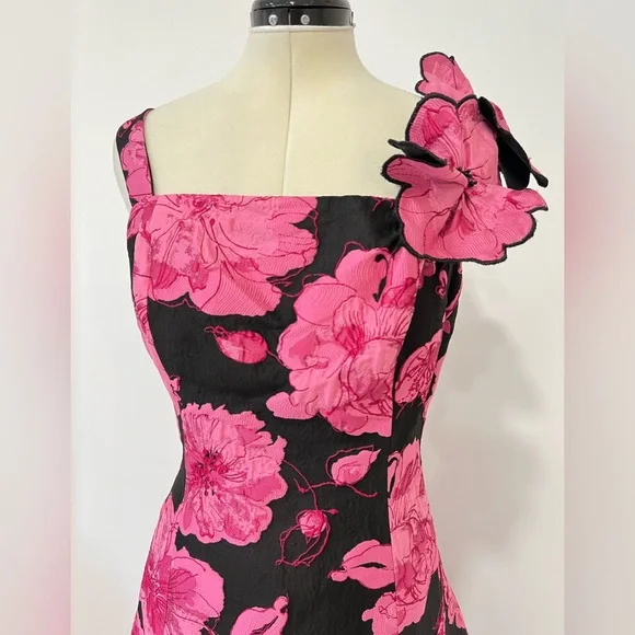 Teri Jon by Rickie Freeman Floral Fit and Flare Dress